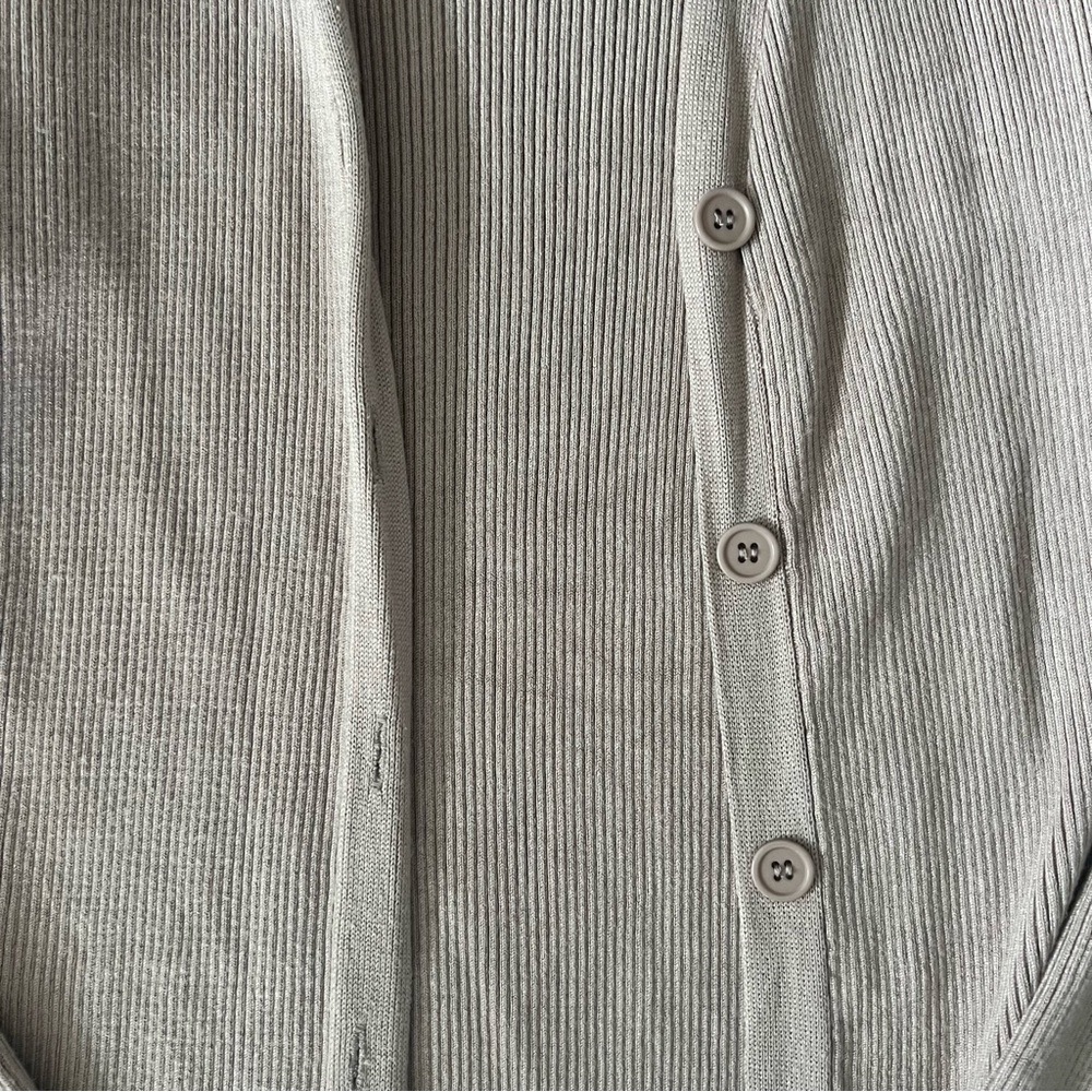 Fashion Nova Ribbed Button-Front Set - Taupe - Picture 6 of 8